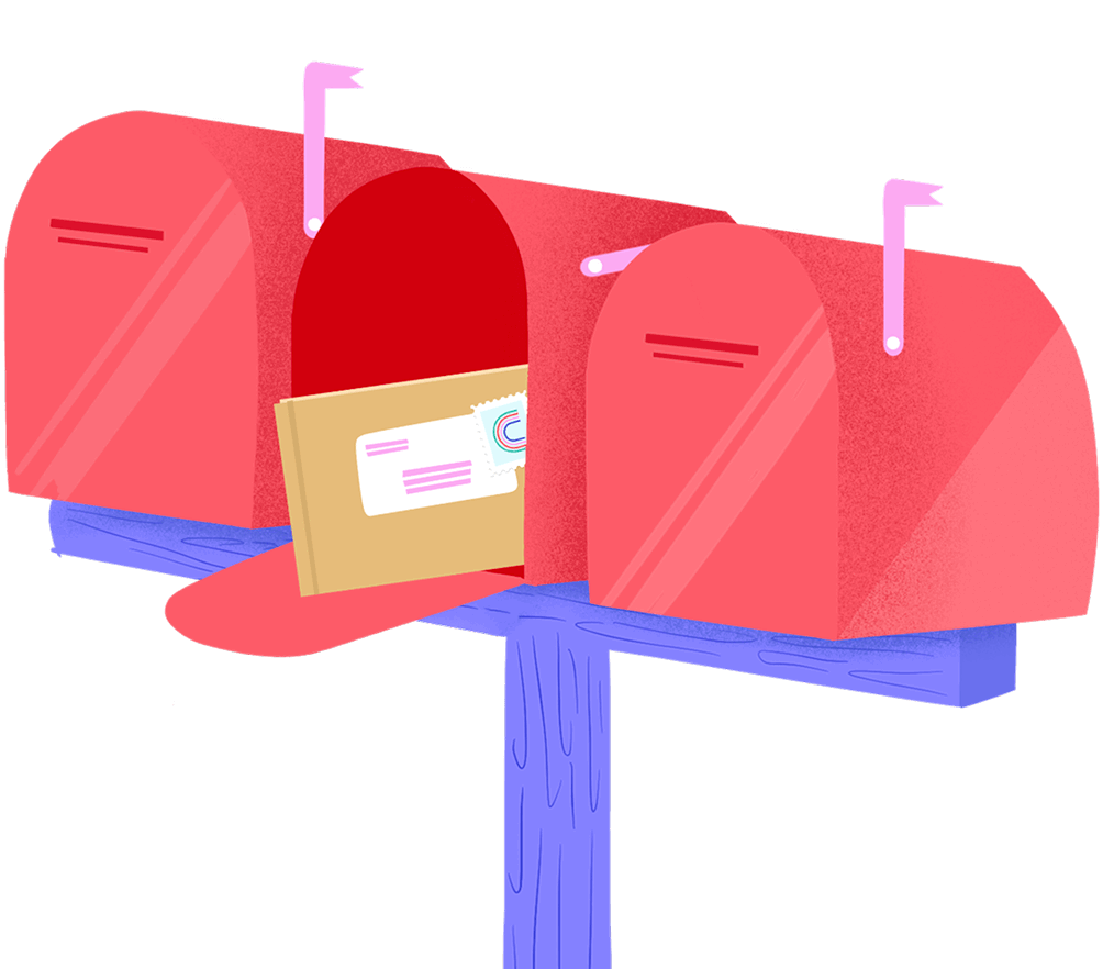 Mailbox with package